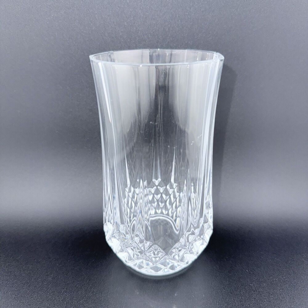 Retired Cristal D'Arques Longchamp 24% Lead Tall Highball Crystal Glass 5"